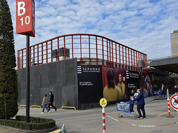 City AVM Sephora Mağaza Çelik Çalışmaları